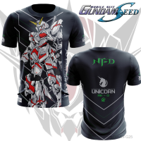 2023 New Gundam [READY cool STOCK]-Mobile Suit Unicorn Jersey Summer Fashion T-shirt