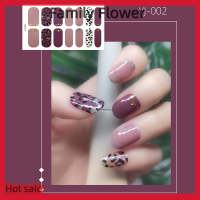 Family Flower Flash Sale 1pcs Nail Art สติ๊กเกอร์ติดเล็บด้วยตนเอง wraps ฝาครอบเต็ม decal ทำเล็บ