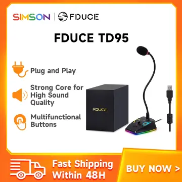 FDUCE USB Plug&Play Computer Microphone, Professional Studio PC Mic with  Tripod for Gaming, Streaming, Podcast, Chatting,  on Mac 