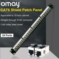 24 Port CAT6 Shield Patch Panel RJ45 Connector Applicable To 19 Inch Cabinet Network Cable Rack Ethernet Distribution Frame Cables