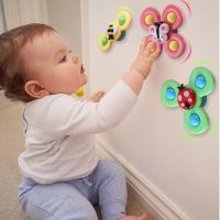 3pcs Baby Cartoon Fidget Spinner Toys Colorful Insect Gyro Educational Toy Kids Fingertip Rattle Bath Toys for Boys Girls Gift