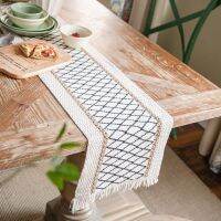 【CC】۞✿  30x50cm Boho Table Placemat Dinner Dining Mats for Farmhouse Cotton Woven Tassels Décor Flag