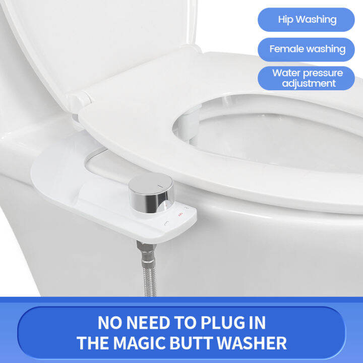 SAMODRA UltraSlim Bidet Attachment NonElectric Dual Nozzle (Female