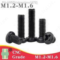 M1.2 M1.4 M1.7 M2 M2.5 M3 M4 M5 M6 DIN7985 Black Carbon Steel Cross Recessed Pan Head machine Screw Phillips TV Bolts