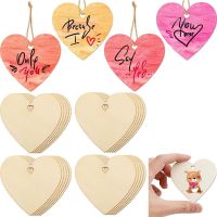 【YF】✾✆  10/20PC Wood Slices Unfinished Predrilled Blank with Twine for Wedding