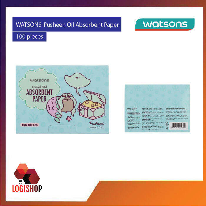 WATSONS Pusheen Oil Absorbent Paper 100S Lazada