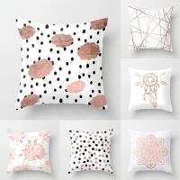 Pink Decoration Pillowcase Printed Pillowcase Dream Catcher Pattern Sofa Pillow Home Decor