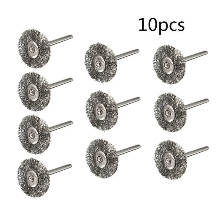 DOSB 10pcs 22mm Platinum Blade Stainless Steel Wire Wheel Brush Dremel