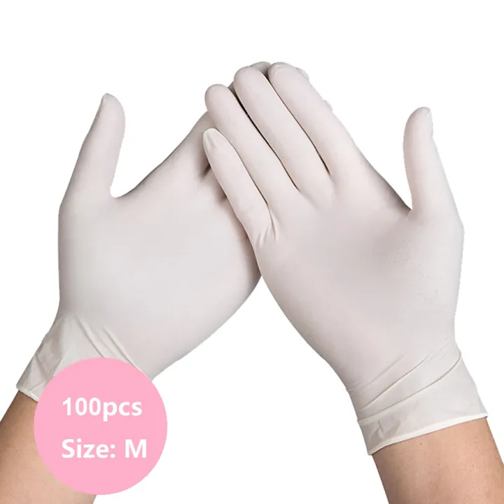 Pink Nitrile Gloves Black White 100pcs Blue Latex Non Sterile Disposable Blue Gloves Box Lazada PH