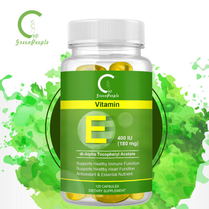 GPGP GreenPeople Vitamin E 180mg (400 IU) Dl-Alpha Dietary Supplement ...