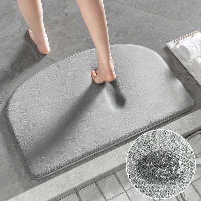 【cw】 Super Absorbent Memory Foam Non-slip Rug Bathtub Side Floor Rugs Shower Room Doormat Toilet Footpad ！