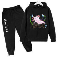 children Clothing Suit Printing Axolotl Hoodie Sets baby boys girls Top +pants 2p Fall little girl Wear Kids Sweatshirts 4-14 Y