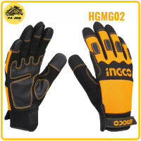 INGCO ถุงมือช่างกล XL อิงโค่ ถุงมือไมโครไฟเบอร์ ถุงมือช่าง ถุงมือนิรภัย Microfiber Mechanic Gloves - HGMG02-XL ถุงมือ