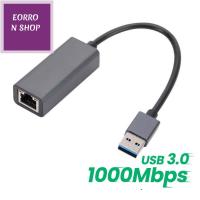 EORRON สำหรับแล็ปท็อป MacBook 1000Mbps ครับ อะแดปเตอร์ Type C ฮับ USB C พิมพ์ C ถึง Rj45 ฮับ Type C อะแดปเตอร์เครือข่าย อะแดปเตอร์อีเธอร์เน็ต การ์ดเครือข่าย อุปกรณ์เสริมคอมพิวเตอร์