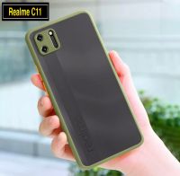 เคสกันกระแทก กันรอยกล้อง Case Realme C11 2021 เคสปุ่มสีผิวด้าน ขอบนิ่มหลังแข็ง