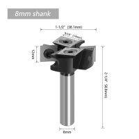 8มิลลิเมตร12มิลลิเมตร12นิ้วทำความสะอาดด้านล่างเราเตอร์บิตไม้ตัดกัดแทรกสไตล์ Spoilboard ใบหน้า End Mill ช่างไม้เครื่องมือ