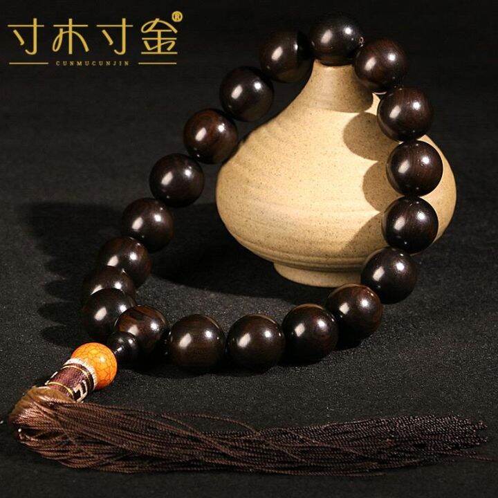 สร้อยข้อมือไม้มะเกลือธรรมชาติ-2-0-ลูกประคำมือถือวัสดุเก่าจมอยู่ใต้น้ำไม้จันทน์สีม่วงข้อความเล่นพระประคำผู้ชายและผู้หญิงจี้รถ