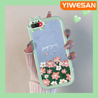 YIWESAN เคสสำหรับ Realme C2 C2S A1K OPPO พิมพ์ลายดอกไม้น้ำมันเคส,เคสนิ่มกันกระแทกทนต่อการขีดข่วนเคสโทรศัพท์โปร่งใสฝาครอบป้องกันป้องกันการตกสำหรับเลนส์กล้องถ่ายรูป