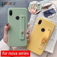 Hand Band silicone case for huawei nova 3 3i 3e 4 4e 2 2i 2s plus 5t nova3 Wrist Strap phone holder stand soft back cover fundas Phone Cases