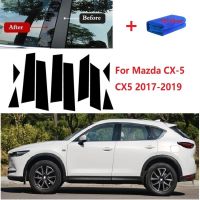 10PCS Polished Pillar Posts Fit For Mazda CX-5 CX5 2017-2019 Window Trim Cover BC Column Sticker Chromium Styling