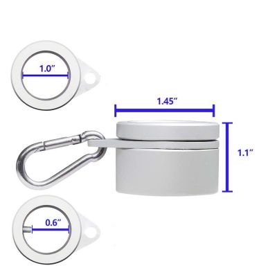 2pcs Aluminum Alloy Flag Pole Rings 360 Degree Rotating Flagpole Mounting Rings Kit With Carabiner For 06 To 126Inch Flagpole