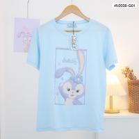 N0008 เสื้อยืดฟรีไซส์ ลายกระต่ายม่วง น่ารักมากๆ พร้อมส่งจ้าา??