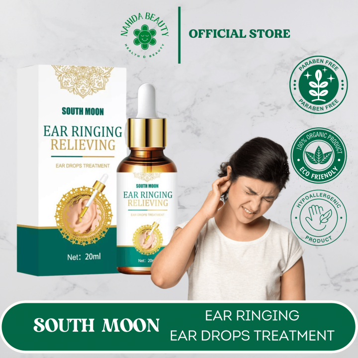 20ml South Moon Ear Ringing Relieving Ear Drops Tinnitus Deafness Ear