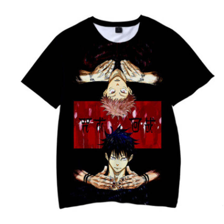 เสื้อยืดแขนสั้นพิมพ์ลาย-jujutsu-kaisen-สําหรับผู้ชาย