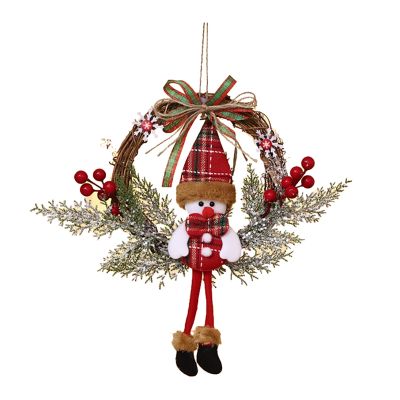 Artificial Christmas Wreath for Front Door Wall Window Farmhouse Home Decoration