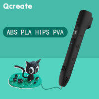 QCREATE ปากกา3D รองรับ ABS PLA สะโพก PVA 60-245องศาเซลเซียสช่วงอุณหภูมิปรับได้จอแสดงผล LCD ควบคุมความเร็ว8ระดับ