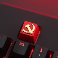 ❡❆✷ KeyStone Keycap 1 pcs Soviet theme aluminum alloy metal mechanical keyboards keycaps R4 height for Cherry MX axis