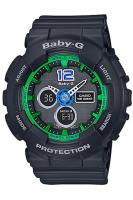 Casio Baby-G นาฬิกาข้อมือผู้หญิง สายเรซิ่น รุ่น BA-120, BA-120-1B - สีดำ