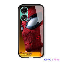 เคสโทรศัพท์พร้อมสำหรับ Vivo Y27 5G A78 OPPO 4G เคสโทรศัพท์ Marvel สำหรับเด็กผู้ชายสำหรับแมงมุม-ชายขอบนุ่มเคสมันวาวเคสโทรศัพท์หลังกระจกนิรภัย