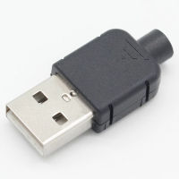 การเชื่อมต่อข้อมูลที่ CYI47 USB แบบ DIY ช่องเสียบ USB 4ขาสีดำขั้วต่อ USB USB 2.0ตัวผู้อะแดปเตอร์ USB