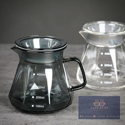 พร้อมส่ง! เหยือกดริป เหยือกกาแฟ เหยือกแก้ว ที่ชงกาแฟดริป อุปกรณ์ชงกาแฟ กาแฟดริป dripper pot Coffee Server 450 / 600ml.