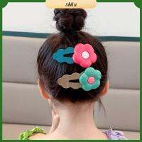 SHILU 3/4PCS เรซิน คลิปหนีบรูปดอกไม้ขนาดใหญ่ แบบพกพาได้ เครื่องมือจัดแต่งทรงผม คลิปผมด้านข้าง น่ารักน่ารักๆ โลหะสำหรับตกแต่ง อุปกรณ์เสริมผม เด็กเด็กๆ