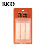 RICO Baritone Sax Reeds, Strength 2.5#, 3# Yellow 3-pack