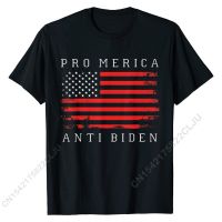 PRO AMERICA ANTI BIDEN FLAG IMPEACH JOE BIDEN ANTI BIDEN T-Shirt Normal T Shirt Shirt For Men Faddish Cotton Summer Top T-shirts