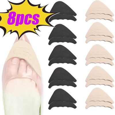 4Pair=8pcs Forefoot Insert Pads for Women High Heels Toe Plug Half Sponge Shoes Cushion Feet Filler Insoles Anti-Pain Pads Shoes Accessories