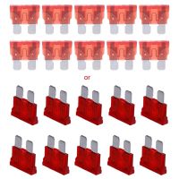 10Pcs 10AMP Blade Fuses Standard Red 10A Flat Fuse Car Bike Motorcycle Auto