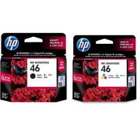 ตลับหมึกอิงค์เจ็ท 46 (CZ637AA) ดำ HP+ตลับหมึกอิงค์เจ็ท 46 (CZ638AA) 3 สี HP