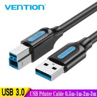 (Bishop Belle) Vention USB สายเครื่องพิมพ์ประเภท3.0ตัวผู้ต่อกับ B สำหรับป้าย Canon Epson HP ZJiang DAC 0.5ม.-1ม. 3ม.