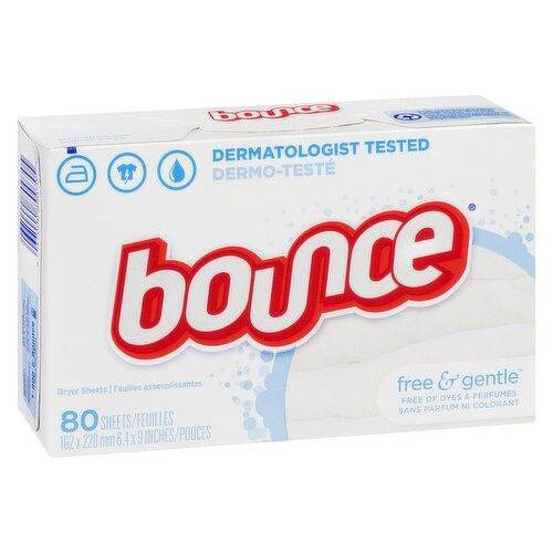 Bounce Fabric Softener Dryer Sheet (Free And Gentle) 80Sheets/Box บอนด์ ...