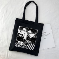 Attack On Titan Canvas Bag Japanese Anime Dark Gothic Women Bag Large-Capacity Casual Shopper Bag Harajuku Women Shoulder Bags