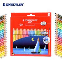 ชุดดินสอดินสอสีน้ำ Staedtler 48การวาดภาพที่มีสีสันด้วยแปรงวาดภาพแบบมืออาชีพดินสอ