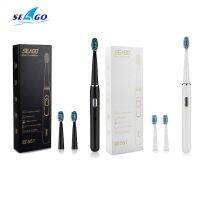 ZZOOI Seago Electric Toothbrush With 3 Brush Heads 4 Clean Modes One Key Operation Sonic Vibration IPX7 Waterproof SG-551