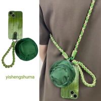 Summer green gradient hand woven lanyard apple pro 14 following iPhone13 fishermen hats worn 12