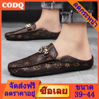 【CODQ】Korean ครึ่งรองเท้าสำหรับชายครึ่งรองเท้าแตะแบนรองเท้าแตะรองเท้าแตะรองเท้า Loafers สำหรับชาย 2019 ใหม่แฟชั่น Casual รองเท้าล่อสำหรับชาย