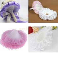 【cw】 10pcs Wedding Bridal Bouquet Collar Floral Handle Holder ！