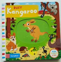 Busy Kangaroo (push pull slide) เหมาะสำหรับน้องเล็ก กระดาษแข็งหนาทุกหน้า